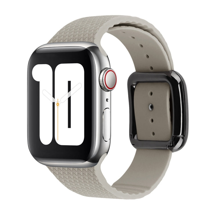 ブラックバックルシリコンウォッチバンド、Apple Watch Series 7 41mm / 6&SE&5&4 40mm / 3&2&1 38mm用