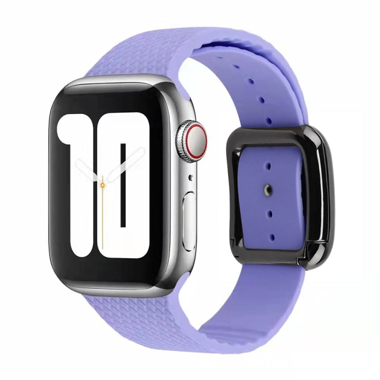 ブラックバックルシリコンウォッチバンド、Apple Watch Series 7 41mm / 6&SE&5&4 40mm / 3&2&1 38mm用