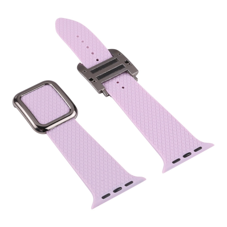 ブラックバックルシリコンウォッチバンド、Apple Watch Series 7 41mm / 6&SE&5&4 40mm / 3&2&1 38mm用