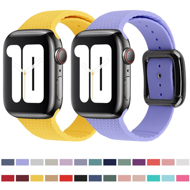 ブラックバックルシリコンウォッチバンド、Apple Watch Series 7 41mm / 6&SE&5&4 40mm / 3&2&1 38mm用