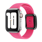 Apple Watchシリーズ用ブラックバックルシリコンウォッチバンド、7 45mm / 6&SE&5&4 44mm / 3&2&1 42mm