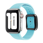Apple Watchシリーズ用ブラックバックルシリコンウォッチバンド、7 45mm / 6&SE&5&4 44mm / 3&2&1 42mm