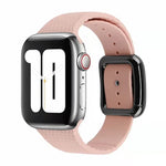 Apple Watchシリーズ用ブラックバックルシリコンウォッチバンド、7 45mm / 6&SE&5&4 44mm / 3&2&1 42mm