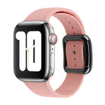 Apple Watchシリーズ用ブラックバックルシリコンウォッチバンド、7 45mm / 6&SE&5&4 44mm / 3&2&1 42mm