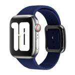 Apple Watchシリーズ用ブラックバックルシリコンウォッチバンド、7 45mm / 6&SE&5&4 44mm / 3&2&1 42mm