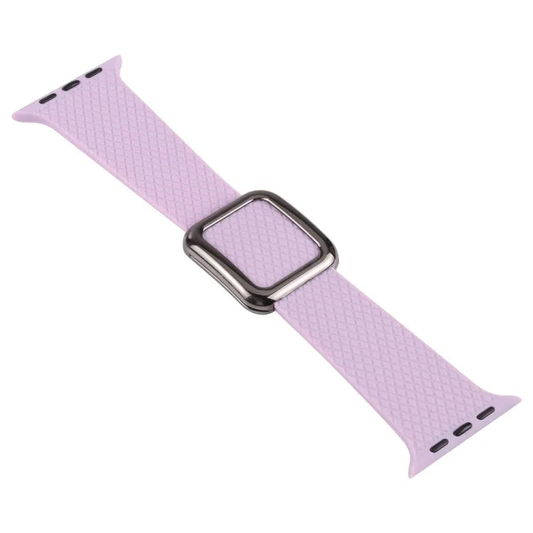 Apple Watchシリーズ用ブラックバックルシリコンウォッチバンド、7 45mm / 6&SE&5&4 44mm / 3&2&1 42mm