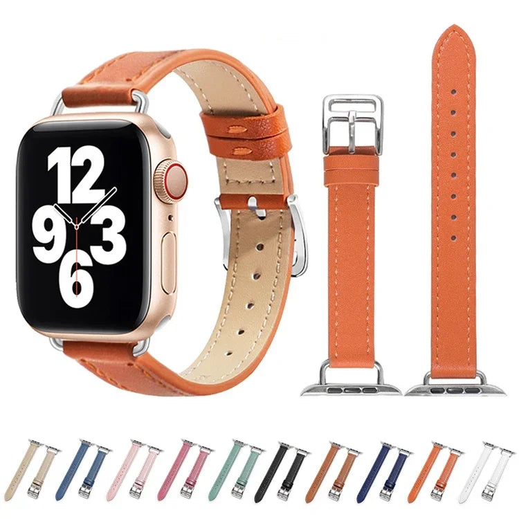 Apple Watchシリーズ用14mmカウハイドレザーストラップバンド、7 41mm/6&SE&5&4 40mm/3&2&1 38mm、7 45mm/6&SE&5&4 44mm/3&2&1 42mm