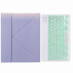 H-102S モノクロバックライト Bluetoothキーボードレザーケース 後部三つ折りホルダー付き、iPad 10.2 2020 & 2019 / Pro 10.5インチ用、iPad 9.7 2018 & 2017用、iPad Pro 11インチ 2021 & 2020 & 2018 / Air 2020 10.9用