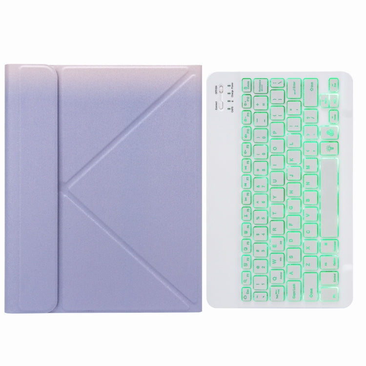 H-102S モノクロバックライト Bluetoothキーボードレザーケース 後部三つ折りホルダー付き、iPad 10.2 2020 & 2019 / Pro 10.5インチ用、iPad 9.7 2018 & 2017用、iPad Pro 11インチ 2021 & 2020 & 2018 / Air 2020 10.9用