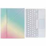 H-097C タッチ Bluetoothキーボードレザーケース 後部三つ折りホルダー付き、iPad 9.7 2018 & 2017用、iPad Pro 11インチ 2021 & 2020 & 2018 / Air 2020 10.9用