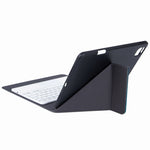 H-097C タッチ Bluetoothキーボードレザーケース 後部三つ折りホルダー付き、iPad 9.7 2018 & 2017用、iPad Pro 11インチ 2021 & 2020 & 2018 / Air 2020 10.9用