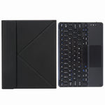H-097C タッチ Bluetoothキーボードレザーケース 後部三つ折りホルダー付き、iPad 9.7 2018 & 2017用、iPad Pro 11インチ 2021 & 2020 & 2018 / Air 2020 10.9用