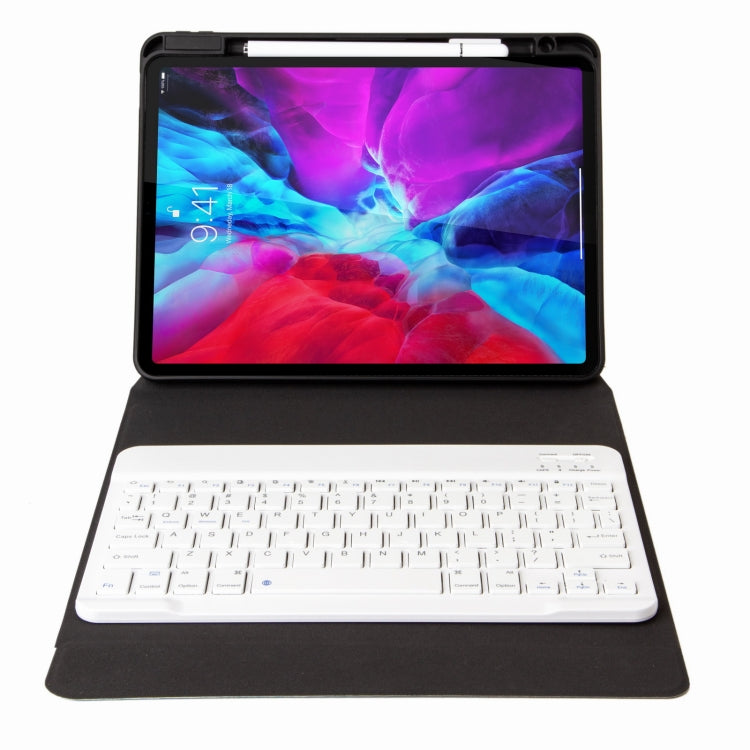 H-102 Bluetoothキーボードレザーケース 後部三つ折りホルダー付き、iPad 10.2 2020 & 2019 / Pro 10.5インチ用、iPad 9.7 2018 & 2017用、iPad Pro 11インチ 2021 & 2020 & 2018 / Air 2020 10.9用