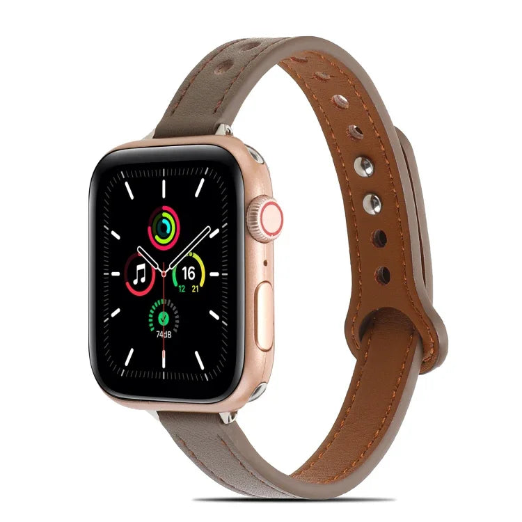 Apple Watchシリーズ用ダブルリベットレザーストラップバンド、7 41mm / 6&SE&5&4 40mm / 3&2&1 38mm、7 45mm / 6&SE&5&4 44mm / 3&2&1 42mm