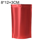 100枚セット マットアルミホイルスナックスタンドアップパウチ、8x12+3cm、9x13+3cm、10x15+3cm、12x20+4cm
