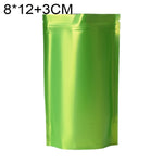 100枚セット マットアルミホイルスナックスタンドアップパウチ、8x12+3cm、9x13+3cm、10x15+3cm、12x20+4cm