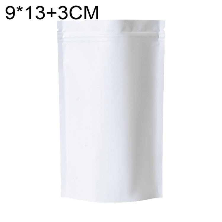 100枚セット マットアルミホイルスナックスタンドアップパウチ、8x12+3cm、9x13+3cm、10x15+3cm、12x20+4cm