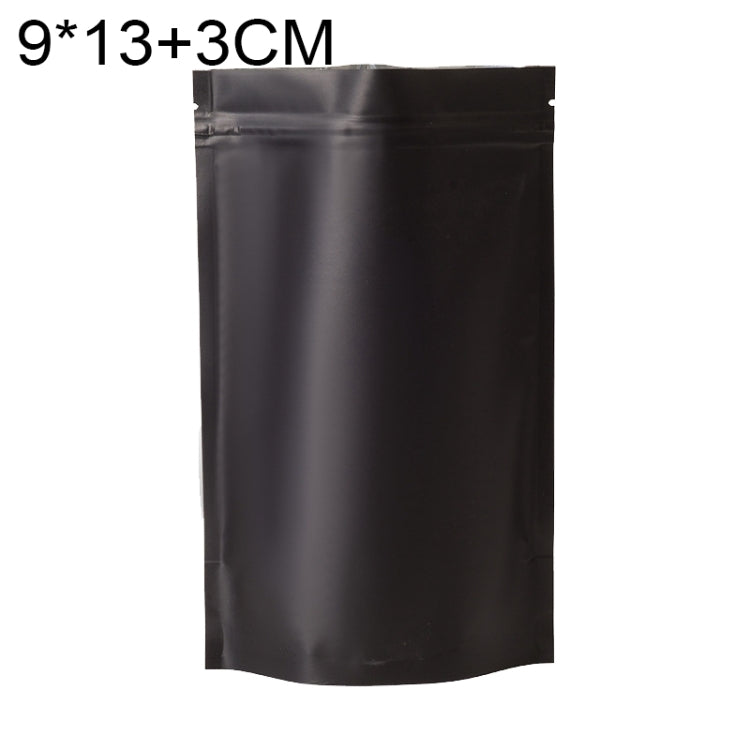 100枚セット マットアルミホイルスナックスタンドアップパウチ、8x12+3cm、9x13+3cm、10x15+3cm、12x20+4cm