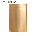 100枚セット マットアルミホイルスナックスタンドアップパウチ、8x12+3cm、9x13+3cm、10x15+3cm、12x20+4cm