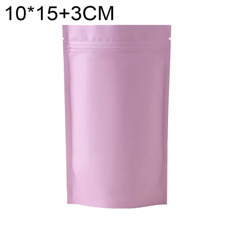 100枚セット マットアルミホイルスナックスタンドアップパウチ、8x12+3cm、9x13+3cm、10x15+3cm、12x20+4cm
