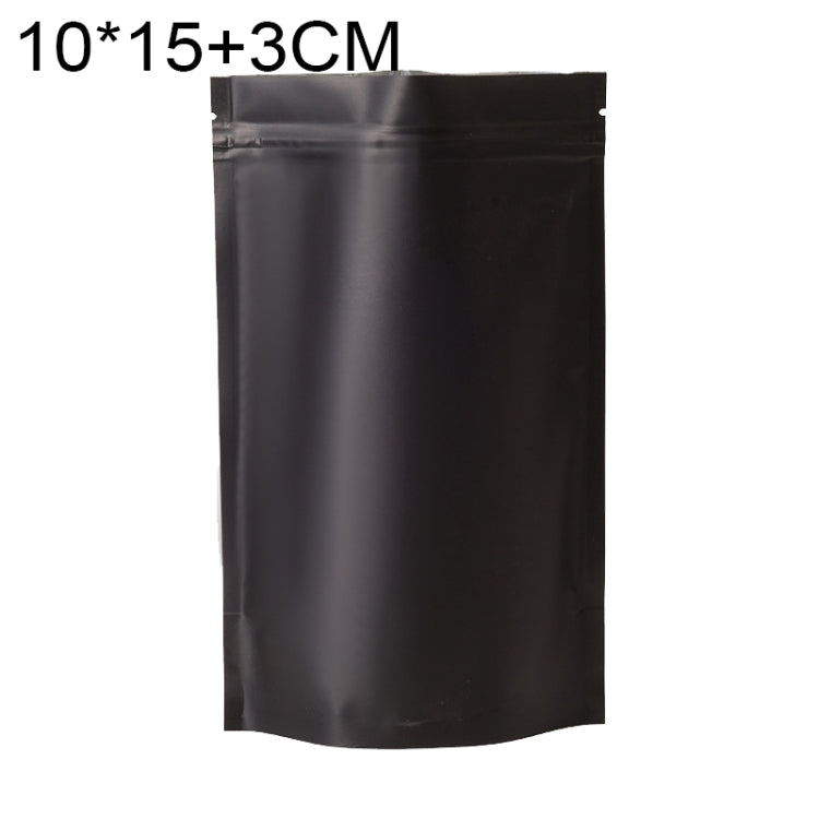 100枚セット マットアルミホイルスナックスタンドアップパウチ、8x12+3cm、9x13+3cm、10x15+3cm、12x20+4cm