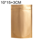 100枚セット マットアルミホイルスナックスタンドアップパウチ、8x12+3cm、9x13+3cm、10x15+3cm、12x20+4cm