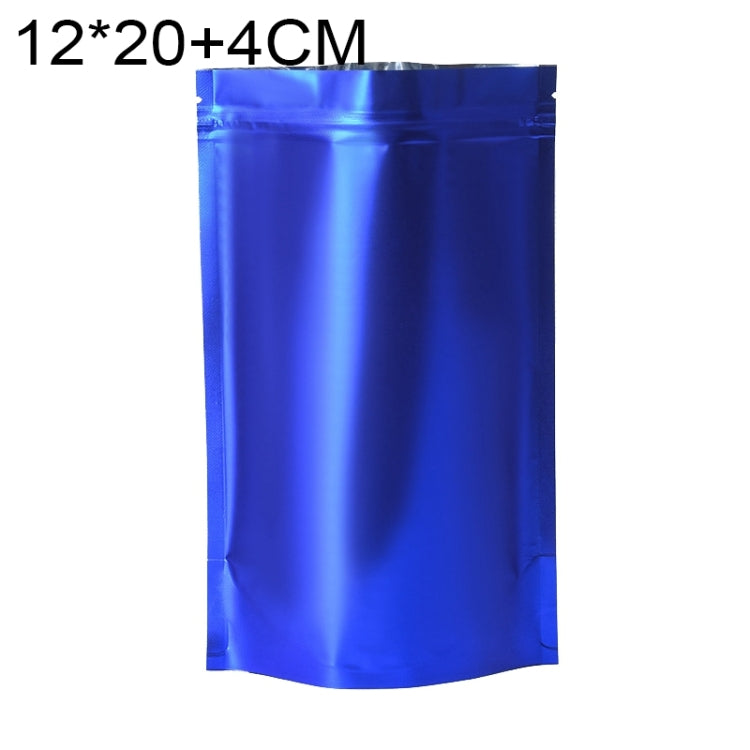 100枚セット マットアルミホイルスナックスタンドアップパウチ、8x12+3cm、9x13+3cm、10x15+3cm、12x20+4cm