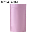 100枚セット マットアルミホイルスナックスタンドアップパウチ、14x20+4cm、15x22+4cm、16x24+4cm、18x26+4cm
