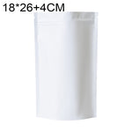 100枚セット マットアルミホイルスナックスタンドアップパウチ、14x20+4cm、15x22+4cm、16x24+4cm、18x26+4cm
