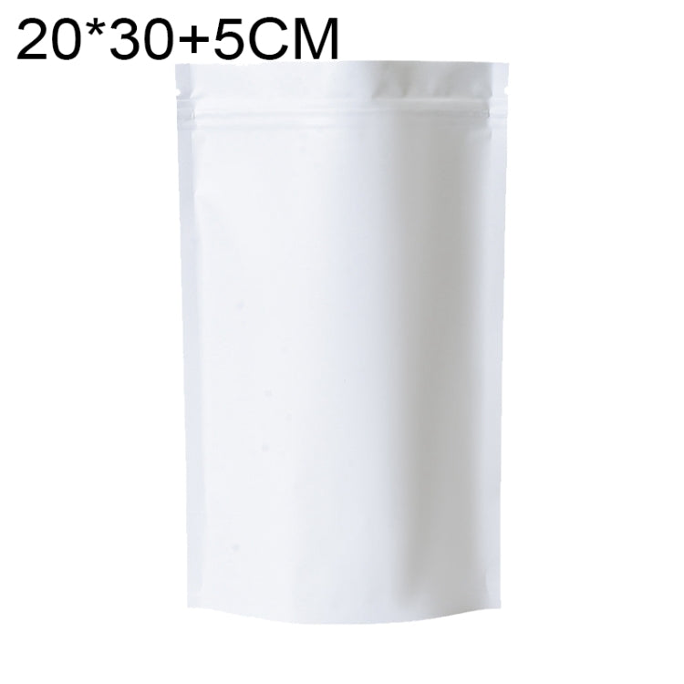 100 PCS/Set Matte Aluminum Foil Snack Stand-up Pouch, 20x30+5cm