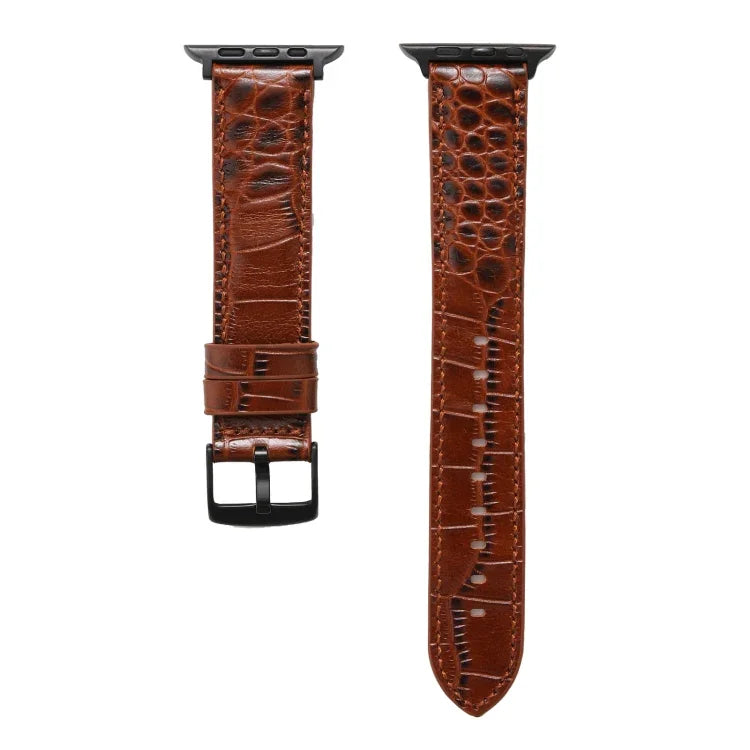 アップルウォッチシリーズ用クロコダイルテクスチャーレザーバンド, 7 41mm / 6&SE&5&4 40mm / 3&2&1 38mm, 7 45mm / 6&SE&5&4 44mm / 3&2&1 42mm