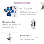 S925スターリングシルバー 犬の足跡と骨ペンダント DIYブレスレット ネックレスアクセサリー、犬の足跡と骨