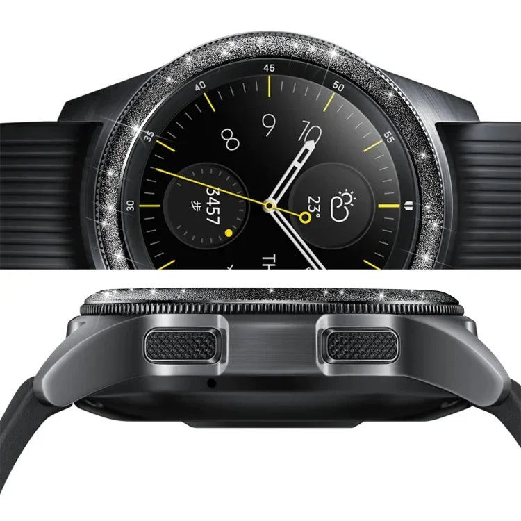 グリッターパウダーステンレススチールベゼルリング、Samsung Galaxy Watch 42mm用