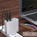 A3 PD 18W USB-C / Type-C + QC3.0 USB + デュアルUSBインターフェース トラベルチャージャー、USプラグ、EUプラグ、UKプラグ