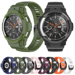 カーボンファイバースポーツシリコン一体型ウォッチバンド、Samsung Galaxy Watch4 Classic 42mm用