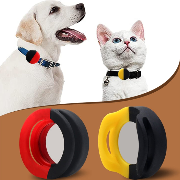 ペット用首輪 傷防止ショックプルーフシリコンケース AirTag 第2世代 / AirTag 第1世代用、34x34x17.3mm、34x34x16.7mm