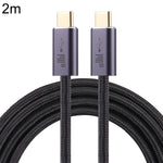 140W USB 2.0 USB-C / Type-C オス to USB-C / Type-C オス 編組データケーブル、1m、1.5m、2m