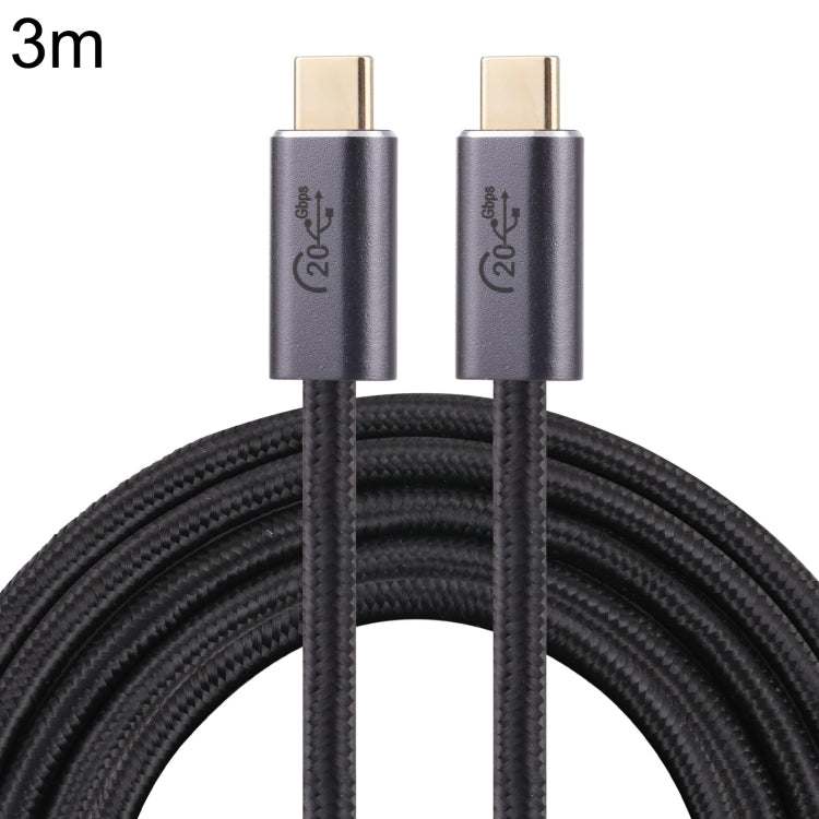 20Gbps USB 3.2 USB-C / Type-C オス to USB-C / Type-C オス 編組データケーブル、0.5m、1m、1.5m、2m、3m