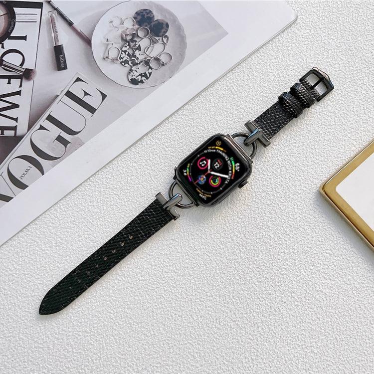 D字型スチール＋本革ストラップ、Apple Watchシリーズ用、7 41mm / 6&SE&5&4 40mm / 3&2&1 38mm、7 45mm / 6&SE&5&4 44mm / 3&2&1 42mm