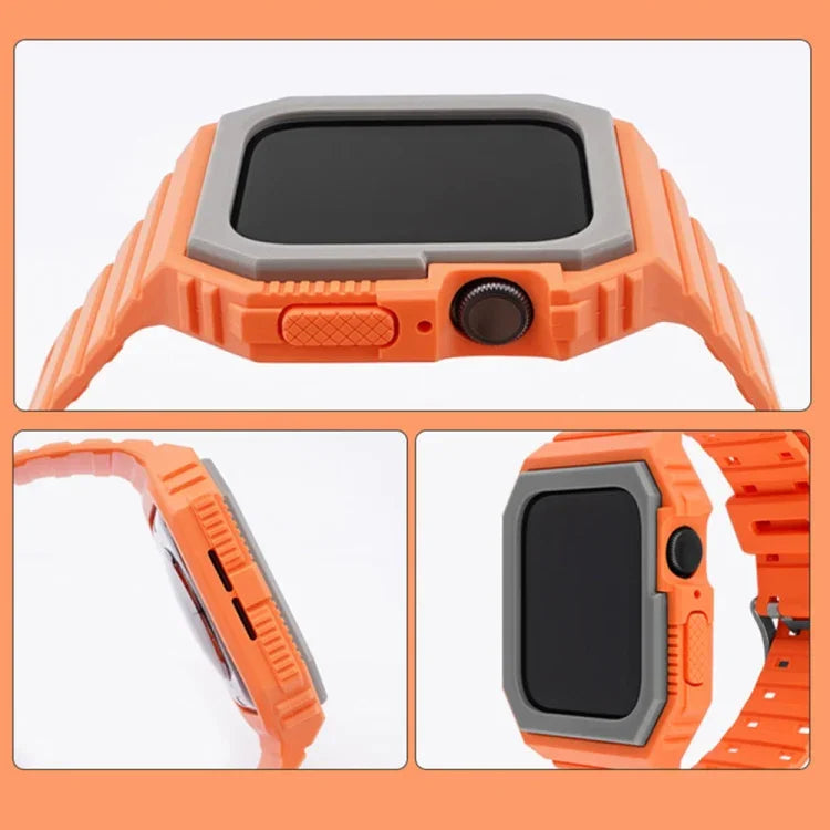 ツートン一体型ウォッチバンド、Apple Watchシリーズ用、7 41mm / 6&SE&5&4 40mm / 3&2&1 38mm、7 45mm / 6&SE&5&4 44mm / 3&2&1 42mm