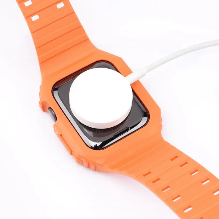 ツートン一体型ウォッチバンド、Apple Watchシリーズ用、7 41mm / 6&SE&5&4 40mm / 3&2&1 38mm、7 45mm / 6&SE&5&4 44mm / 3&2&1 42mm
