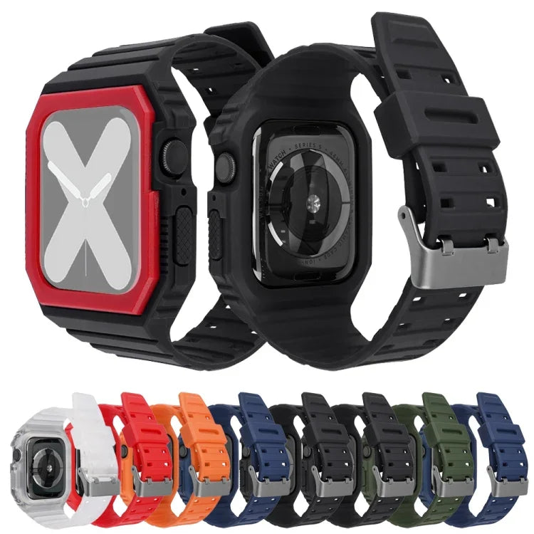 ツートン一体型ウォッチバンド、Apple Watchシリーズ用、7 41mm / 6&SE&5&4 40mm / 3&2&1 38mm、7 45mm / 6&SE&5&4 44mm / 3&2&1 42mm