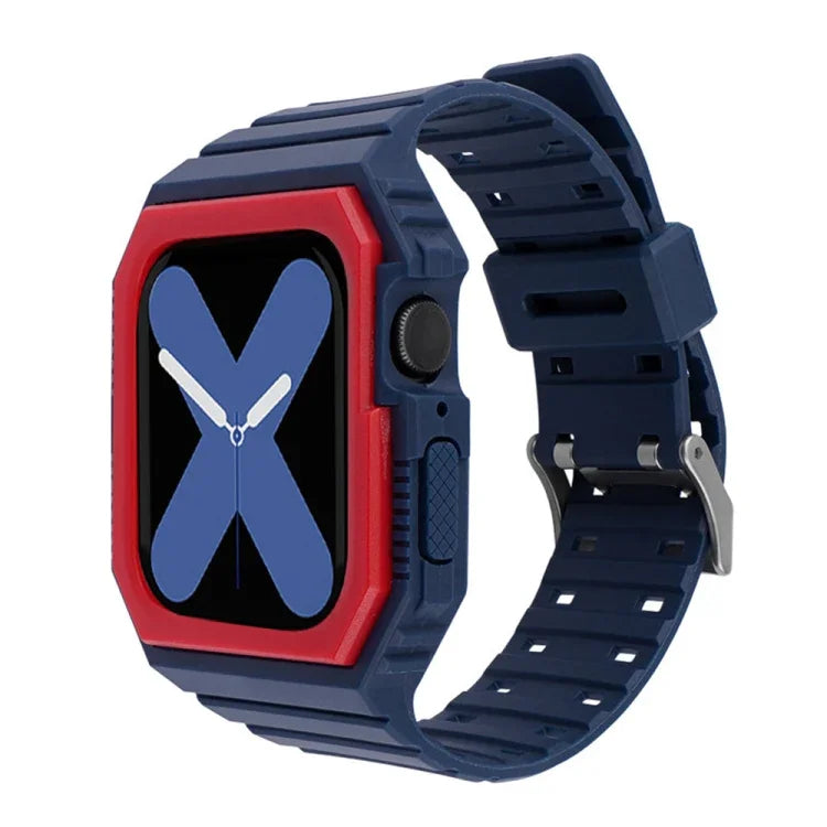ツートン一体型ウォッチバンド、Apple Watchシリーズ用、7 41mm / 6&SE&5&4 40mm / 3&2&1 38mm、7 45mm / 6&SE&5&4 44mm / 3&2&1 42mm