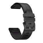 Silicone + Leather Quick Release Watchband, For Garmin Fenix 7, For Garmin Fenix 7X