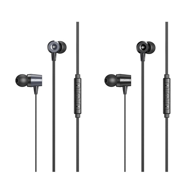 awei L1 ステレオサラウンドインイヤー有線イヤホン、L1（ブラック）、L1（グレー）