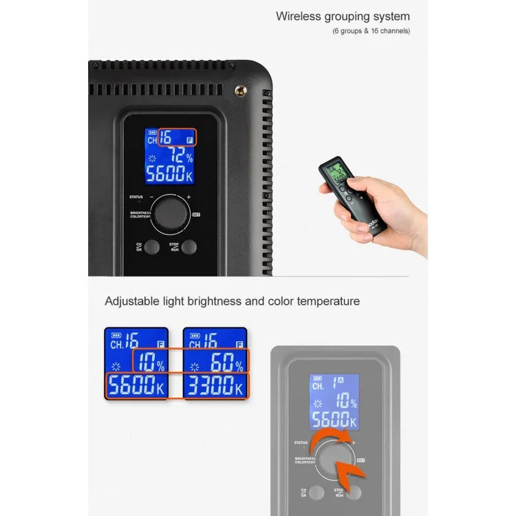 Godox LEDP260C LEDビデオ撮影用ライト、LEDP260C