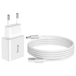 IVON AD-35 2in1 18W QC3.0 USBポートトラベルチャージャー + 1m USB to USB-C / Type-Cデータケーブルセット、EUプラグ、USプラグ