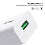IVON AD-35 2in1 18W QC3.0 USBポートトラベルチャージャー + 1m USB to USB-C / Type-Cデータケーブルセット、EUプラグ、USプラグ