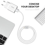 IVON AD-35 2in1 18W QC3.0 USBポートトラベルチャージャー + 1m USB to USB-C / Type-Cデータケーブルセット、EUプラグ、USプラグ