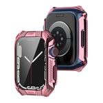 ひし形ベルトドリル＋強化フィルム一体型ケース、Apple Watchシリーズ9 / 8 / 7 41mm用、Apple Watchシリーズ9 / 8 / 7 45mm用